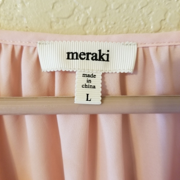 Meraki light pink long sleeve blouse - Picture 3 of 3